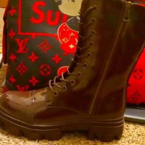 Brown Combat Boots